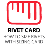 how to size rivets with sizing chart