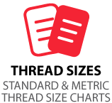 standard and metric thread size charts